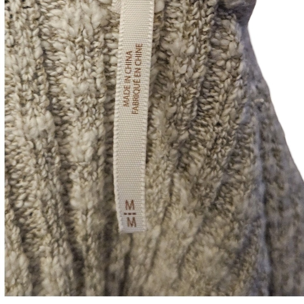 Free People Places to Go Maxi Cardigan Duster Oatmeal Beige Knit Sweater Medium - Picture 5 of 5